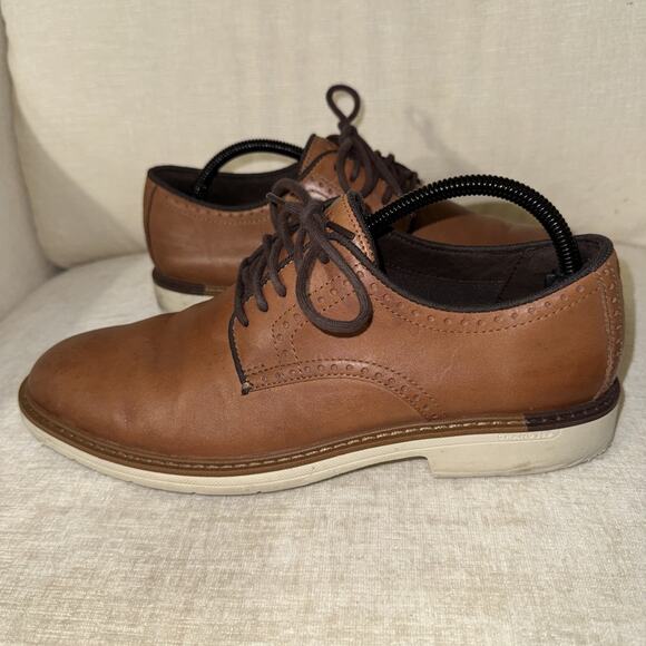 Cole Haan GoTo Plain Toe Oxford Mens 9M Brown Leather Derby Dress Shoe C34125 main image 8